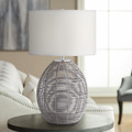 Oval grey basket Table Lamp