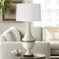 Poly urn white wash finish Table Lamp