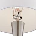 Brushed Nickel and Crystal Table Lamp