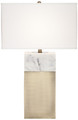 Faux Marble with Ant Brass Metal Table Lamp