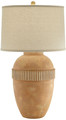 Poly light teraccotta w/groove detail Table Lamp