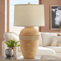 Poly light teraccotta w/groove detail Table Lamp