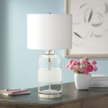 Glass with sandblast texture band Table Lamp