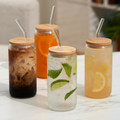 Everyday Glass Tumblers with Lids, 16 oz (Set of 4)-view-5