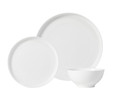 Brentwood Bone China 12-Piece Dinnerware Set in White, Service for 4-view-1