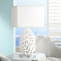 Poly White Coral Lamp w/Acrylic Table Lamp