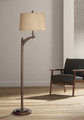 Metal with arm in bronze Floor Lamp