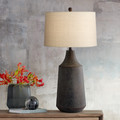 Poly black hammered tall jar Table Lamp