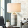 Multi Color Stripe Ceramic Table Lamp
