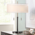 Brushed and black metal chrome Table Lamp