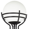 Metal and Globe Glass Floor Lamp