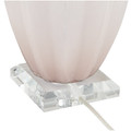 28.5" Blush Glass with Crystal Base Table Lamp