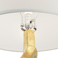 Poly Abstract O with Marble Base Table Lamp