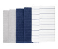 Stripes and Solids Cotton Kitchen Set (Set of 12)