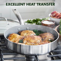 GreenPan Chatham Stainless Steel 3.75-Quart Sauté Pan with Lid