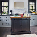 Americana Kitchen Island - Black