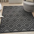 Inhaven Versatile Charcoal/Black Indoor/Outdoor Rug