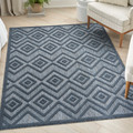 Inhaven Versatile Navy Blue Indoor/Outdoor Rug