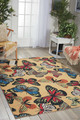 Inhaven Positano Botanical Yellow Casual Indoor/Outdoor Rug