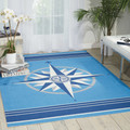 Waverly Sun N Shade Blue Novelty Indoor/Outdoor Rug