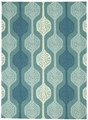 Waverly Sun N Shade Aqua Retro Indoor/Outdoor Rug