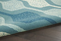 Waverly Sun N Shade Aqua Retro Indoor/Outdoor Rug