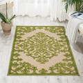 Inhaven Aloha Medallion Green Indoor/Outdoor Rug