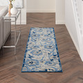 Inhaven Aloha Blue/Grey Transitional Indoor/Outdoor Rug