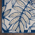 Inhaven Aloha Ivory/Navy Modern & Contemporary Indoor/Outdoor Rug