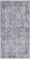 Nicole Curtis Machine Washable Series Light Grey/Blue Traditional Indoor Rug