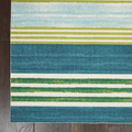 Waverly Sun N Shade Green/Teal Modern Indoor/Outdoor Rug