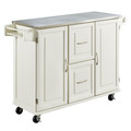 Blanche Kitchen Cart with 2 Drawers & 2 Cabinets