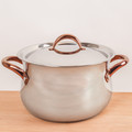 BergHOFF Ouro Gold 18/10 Stainless Steel 9.5" Covered Dutch Oven/Metal Lids, 8.1 Quarts-view-2