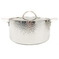 BergHOFF Hammered Tri-Ply Stainless Steel 9.5" Covered Dutch Oven