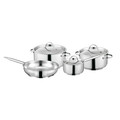 BergHOFF Essentials Comfort 7 piece 18/10 Stainless Steel Cookware Set, Stainless Steel Lid