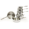 BergHOFF Tri-Ply 18/10 Stainless Steel 10 piece Cookware Set, Hammered