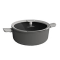 BergHOFF Leo 11" Non-Stick 6.5 Quart Covered Stockpot, Grey