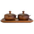 BergHOFF Acacia Wooden Spice Jar Set, 10"x5.12"x93.5"