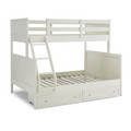 Century Twin Over Full Bunk Bed with Storage and Ladder