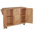 General Line Kitchen Cart with 4 Drawers, 2 Cabinets, Adjustible Shelves