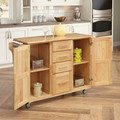 General Line Kitchen Cart with 4 Drawers, 2 Cabinets, Adjustible Shelves