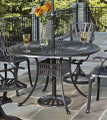 Grenada Outdoor Dining Table - 48" Diameter, Charcoal