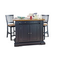 Montauk Kitchen Island Set - Black