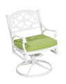 Sanibel Outdoor Swivel Rocking Chair - White with Cushion