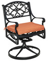 Sanibel Outdoor Swivel Rocking Chair - Black with Cushion