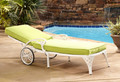 Sanibel Outdoor Chaise Lounge with Cushions- White