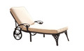 Sanibel Outdoor Chaise Lounge with Cushions - Black