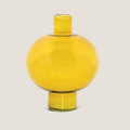 Recycled Glass Vase Round in Amber