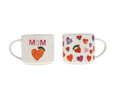 Eric Carle Mom 15.5oz Porcelain Stacking Mugs, Set of 2