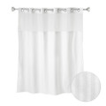 White Waffle Weave Pattern Shower Curtain, with Snap Liner Included, 71"x77", (Pack of 12)